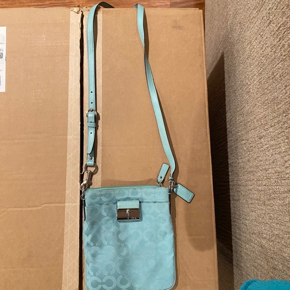TEAL COACH SATCHEL - Picture 2 of 8